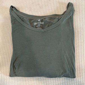 Long sleeved green shirt